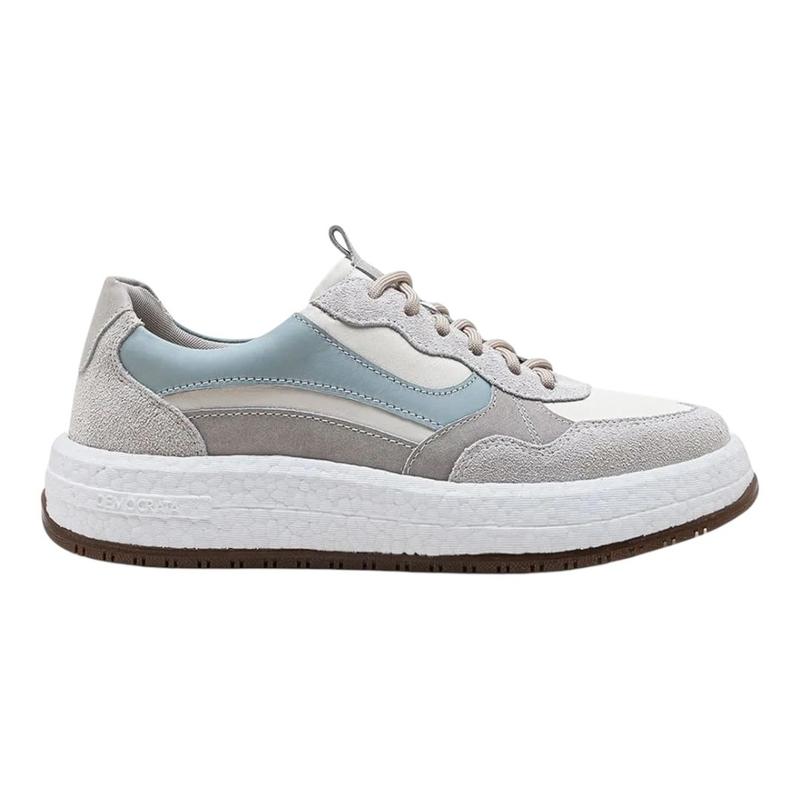Reve detoile* ꙳ Tênis Democrata Feminino Drake Pulse 618104 Off White/Azul - Tênis